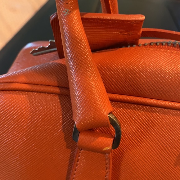 Prada Bauletto Saffiano Orange Meduim - Picture 9 of 12